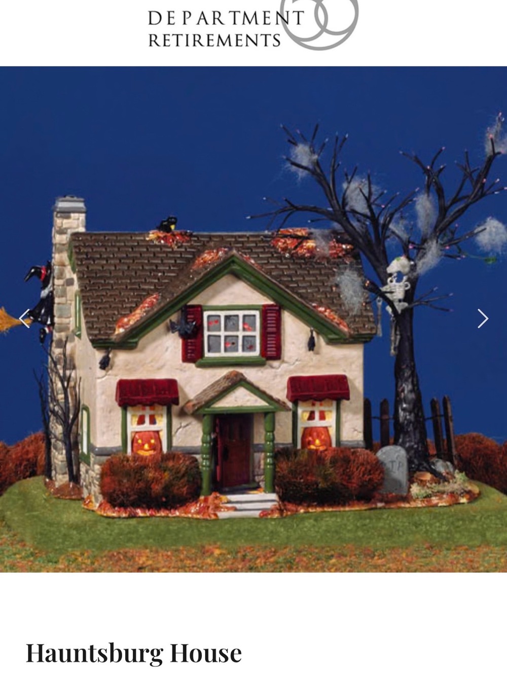 Retired Department 56 Snow Village Halloween Hauntsburg House SKU 55054 MIB